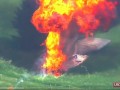 US Open – 1. kolo: Pri ihrisku spadla a zhorela vzducholoď, pilot utrpel popáleniny