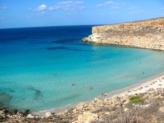 Pláž Conigli (Rabbit Beach), Lampedusa, Sicília