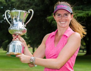 Florentyna Parker of England with the winners trophy
