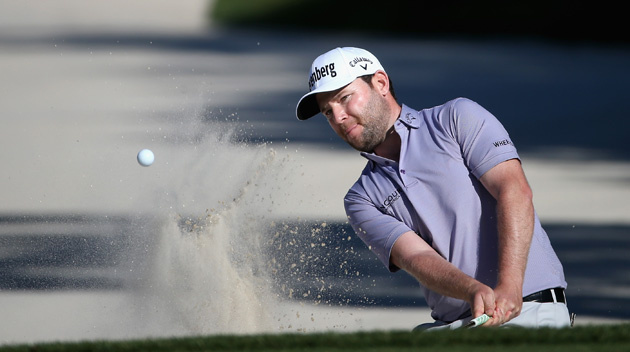 HILTON HEAD ISLAND, SC - APRIL 17: Branden Grace hits out of the sand on the 16th hole during the final round of the 2016 RBC Heritage at Harbour Town Golf Links on April 17, 2016 in Hilton Head Island, South Carolina. (Photo by Streeter Lecka/Getty Images)