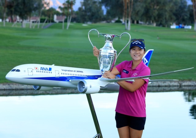 during the final round of the 2016 ANA Inspiration at the Mission Hills Country Club on April 3, 2016 in Rancho Mirage, California.