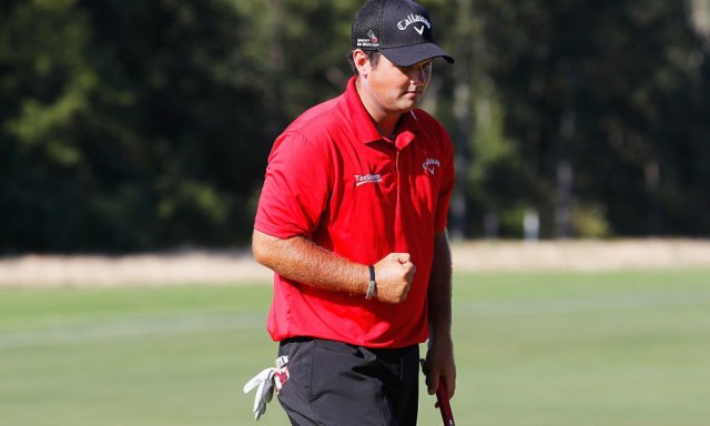 FARMINGDALE, NY - AUGUST 28: Patrick Reed reacts to a birdie putt on the 12th hole during the final round of The Barclays in the PGA Tour FedExCup Play-Offs on the Black Course at Bethpage State Park on August 28, 2016 in Farmingdale, New York. (Photo by Kevin C. Cox/Getty Images)